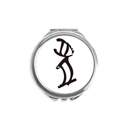 Miroir rond maquillage de poche zodiaque lapin compact pour sac