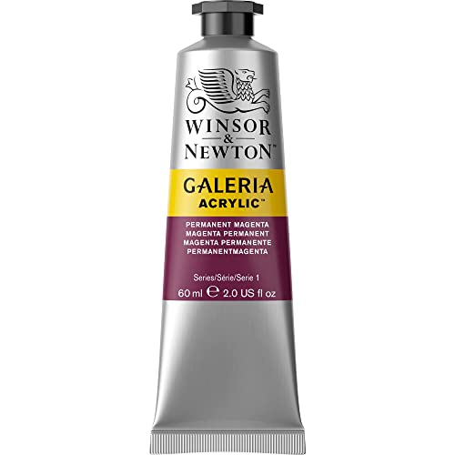 Image of Reeves Winsor and Newton Galeria Acrylic Paint, 60ml Tube, Permanent Magenta