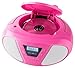 Produktbild Reflexion CDR614PK, Tragbares CD-UKW-PLL-Stereo Radio (2x16 Watt max. Musikleistung), 3,5mm AUX-IN Anschluss, Programmier-Funktion (CD: 20 Tracks), Pink