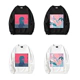 [BleaTive] よあそび Tシャツ YOASOBI メンズ イラスト柄 かわいい 人気组合 音楽 綿100% 応援服 コンサート 肌触りが良い ウィンター 応援グッズ 春秋夏着 (A,3XL)