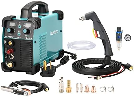 bestarc Plasma Cutter, Non HF Digital Pilot Arc BTC450NP 45Amps Dual Voltage 110/220V Blow Back Pilot Arc Air Plasma Cutting Machine (BTC450NP 110/220)