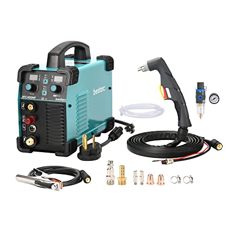 Bestarc Plasma Cutter, Non Hf Digital Pilot Arc Btc450Np 45Amps Dual Voltage 110/220V Blow Back Pilot Arc Air Plasma Cutting Machine (Btc450Np 110/220) #TOP2