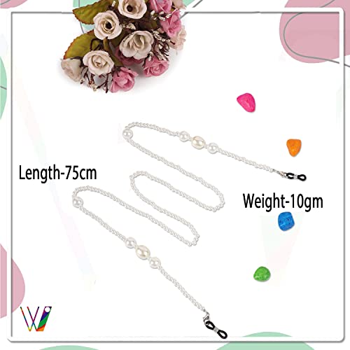 Image of Unisex Specs Holder Hook & Loop Anit Slip Eyewear Lanyard Beads Strap Chain