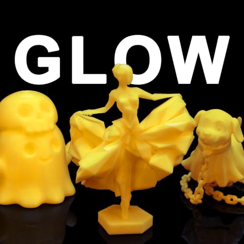 Image of Glow Yellow PLA Filament, 3D Printer Filament 1.75mm, 1KG | Glow in the Dark Yellow PLA Filament Offers High-brightness Luminescent Effects and Superior Toughness