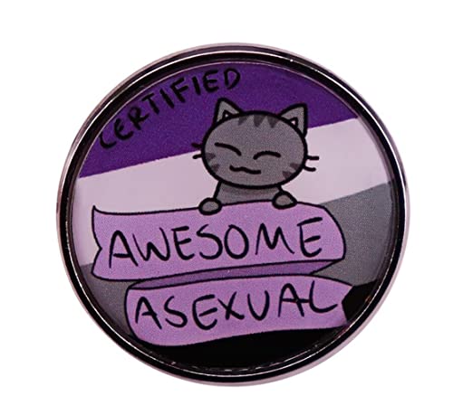 Image of Awesome Asexual Brooch Cartoon Enamel Brooch Pin Jacket Lapel Metal Pins Brooches Badges Exquisite Jewelry Accessories