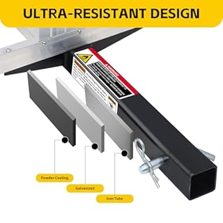 MaxxHaul 70108 Aluminum Cargo Carrier With High Side Rails- Trailer Hitch Mount For RV's, Trucks, SUV's, Vans, Cars With 2" Hitch Receiver - 500-lb Load Capacity, Grey, 49" x 22.5"