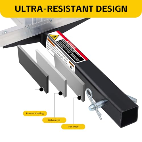 Image of MaxxHaul Aluminum Cargo Carrier with Hitch Tightener Trailer Hitch Mount for RV Truck SUV Van Car with 2 inch Receiver - 500 lb. Load Cap. 47.25 inch x 20.25 x 6 Inner Dims. 49 inch x 22 inch x 6 inch Outer Dims.