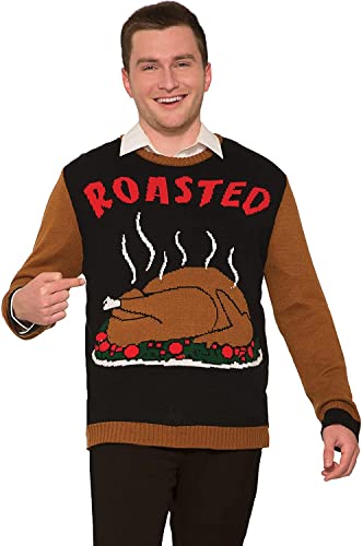 Forum Novelties Adult Roasted Turkey Ugly Thanksgiving Sweater As Shown X-Large