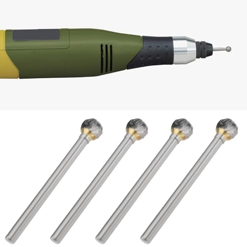 Image of 10pcs 6x6mm Solid Carbide Milling Cutter Compatible with Dremels Proxxon Ball Engraving Machine