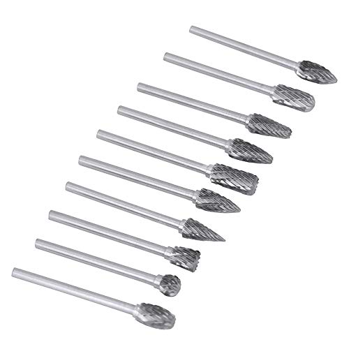Set de 10 Fresas Rotativas de Carburo de Doble Corte miniatura 2
