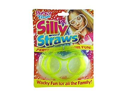 Kidz NOVELTEEZ Goggle Drinking Straw | Silly Straw (Green)