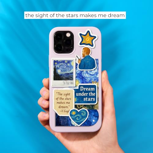Image of Pack of 15 Cute Stickers for Laptops /Mobiles /Guitar /Journal etc. (AI Mode Conversation: Van goghYou Said: Van goghvan gogh9:45 pmVincent Van Gogh)