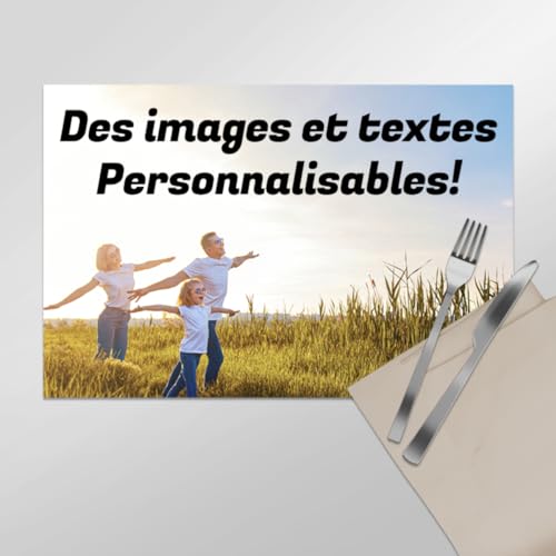 Tenvinilo | Sets de Table Personnalisés et Sets de Table pour Enfants | Set de Table Personnalisé | Cuisine | Résistants aux Taches | Anti-allergiques | Imperméables | 45x30cm