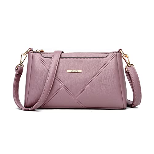 Sac Crossbody Violet et Petit Sac D'épaule Elégante en Cuir PU Rigide