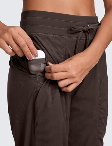 Image of CRZ YOGA Ease Line Joggers 26 inch /28.5 inch /30.5 inch | Casual, Lightweight, Ruched Design, Pockets, for Women