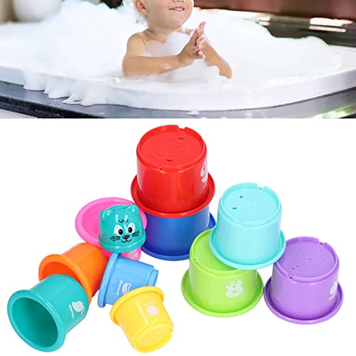 Restokki Tazas apilables de Velocidad, Juguetes para bebés, Juguetes apilables para niños pequeños de 2 años con números, Frutas, Aprendizaje Cover