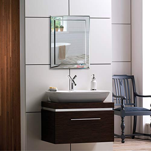 Neue Design Bathroom Mirror Double Layer 70cm x 50cm Rectangular Wall Mounted Plain, Beautiful Mirror for your Bathroom or Other Rooms in your Home Lynne