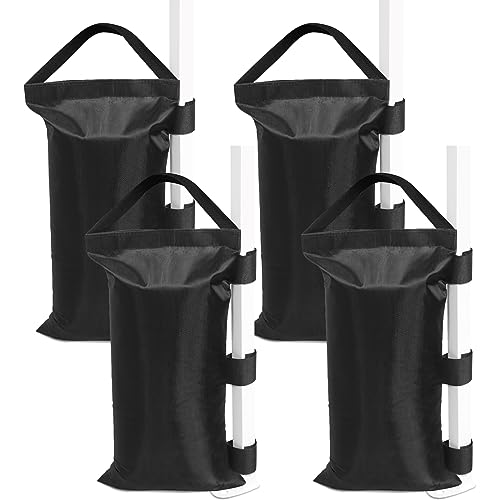 Image of EAGLE PEAK Heavy-Duty Instant Canopy Sand Bags, 4-Pack, Weight Bags Anchor kit for Pop-up Tent Gazebo, Black (Without Sand)