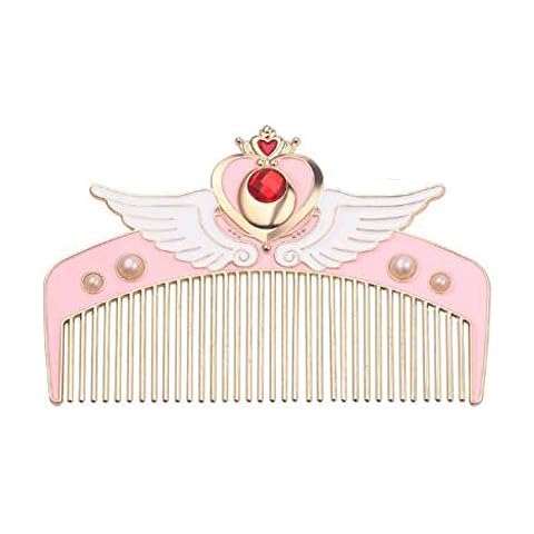 Christmas Gift Sailor Moon Makeup Comb Hair Brush Girls Hairbrush Hair Comb Girls Hairdresser (Red Heart) Cover