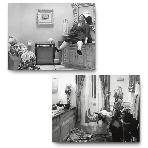 TBT 2 Pcs Funny Bathroom Wall Art, Dumb and Dumber Movies Wall Decor