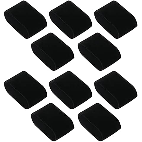 sansheng 10 Pack Velvet Bracelet,Watch Pillow Jewelry Exhibition (black) Cover