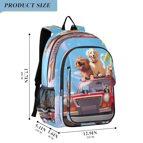 Sac à dos de voyage grande capacité imprimé chiens 13 taille unique - 2