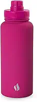 TERMOPRO Squeeze Térmico Mayall 1L Rosa Dupla camada Aço Inox com Alça e Tampa Antivazamento Bebidas Quentes e Frias