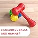 Lollipop Baby Hammer Toy Toddler Activity: Montessori Toys Spark Your Child's Curiosity with Our Ball and Hammer Toddler Toy. Encouraging Creativity and Coordination