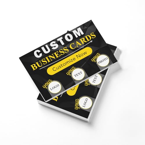 Custom Business Cards with Name Phone Email Personalized Business Cards with Logo Text or Ready Templates Gloss Mat