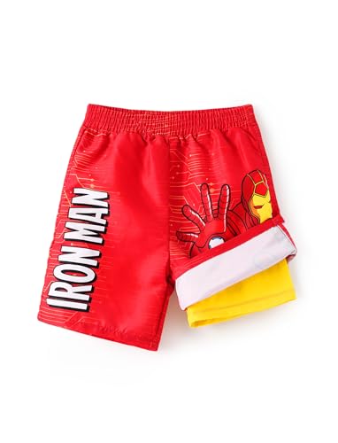 Disney Marvel Avengers Iron Man Boys Rash Guard Swim Trunks