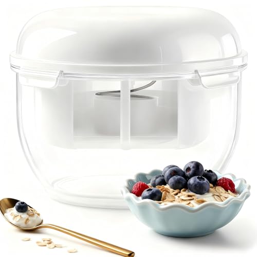 lomonmen Colino per Yogurt Greco Colino Acciaio Inox Maglia Fine Yogurtiera per Filtro Yogurt da 3000ML Greek Yogurt Strainer (Bianco 3000ml)