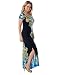 Alki'i Women's Short Sleeve Floor Length Maxi Dress