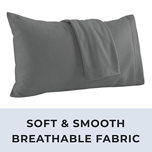 Great Bay Home Super Soft Twin Charcoal Micro Fleece Sheet Set | Cozy, Warm, Durable, Breathable, And Fluffy Bed Sheets | Microfleece Winter Sheets In Solid Colors | Christina Collection #TOP5