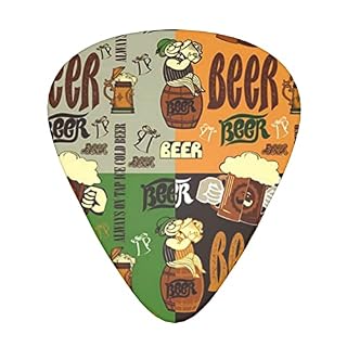 Ensemble de 12 médiators de guitare à bière pour guitare acoustique, guitare électrique, contrebasse, ukulélé - Les Beatles, Paul McCartney, John Lennon, RIngo Starr, George Harrison