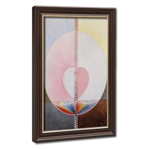 Impression sur toile Hilma Af Klint The Dove poster d'art avec cadre suspendu 20x30 cm
