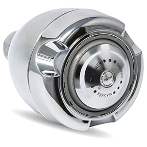 Niagara Conservation N2915CH Earth Spa 3-Spray with 1.5 GPM 2.7-in. Wall Mount Adjustable Fixed Shower Head in Chrome, 1-Pack | Bathroom Shower Head Sprayer with Pressure Compensation Technology