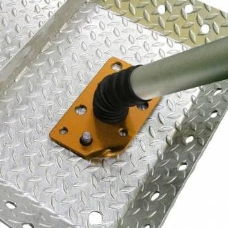 Plate for Bracing 4D Pole and Stelvio on Trucks, Heavy-Duty Stabilizing Plate with Connector Holes for Safe Pole Operation
