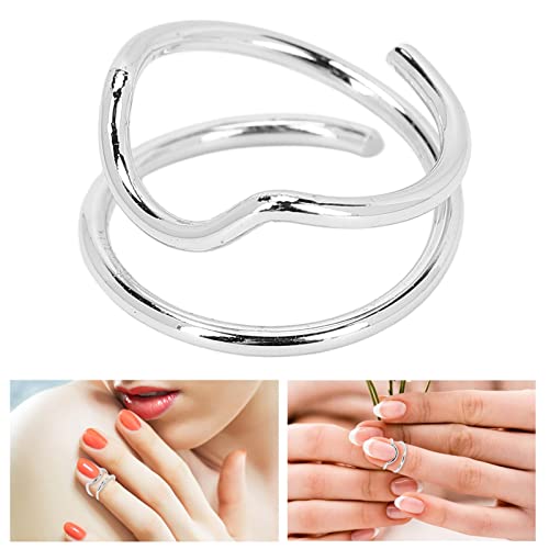 Nail Rings, Index Finger Nail Rings Vintage Metal Nail Cap Cover Rings Fingernail Nail Decoration Finger Tip Rings For Women Girls Parties Weddings(3046 Platinum) #TOP1