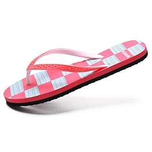 hkwshop Flip Flop Schoenen Dames Teenslippers Slippers Sandalen Strand Slippers Comfortabel Wandelen Ergonomische Slippers 4 Kleuren Douche Sandalen (Kleur: Rood, Maat: Binnenlengte 23cm)