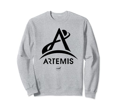 Image of NASA Artemis Mission Insignia Logo Black Sweatshirt