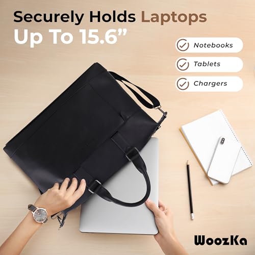 Maletín vegano para laptop 15.6" negro miniatura 3