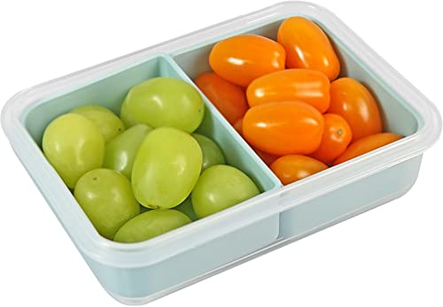 Carrotez Food Storage Containers 2 Compartment Snack Container, Portion Control Container, Bpa Free, Airtight Lids, Reusable, 2 Cup (480Ml) #TOP1