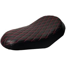 مقعد دراجة صغير من JMCHstore Red Diamond Stitch Retro لدراجة Coleman B200 B200RS B200RSV