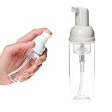 1 Clear Plastic Foamer Bottle Pump Travel Size White Mini Soap Dispenser 1.7 Oz by ATB