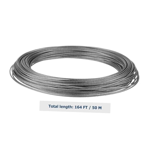 Câble acier inoxydable durable haute résistance et bagues alu