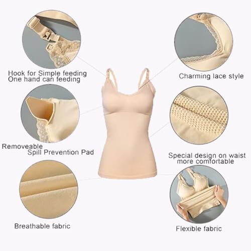 Camisole de maternité col en V en dentelle pour des tétées sereines