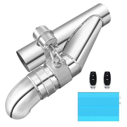 Peastorm Valvetronic Exhaust Cutout 2.5 Inch with Elbow Muffler System Exhaust Valve Kit (1 Control Box, 1 Valve)