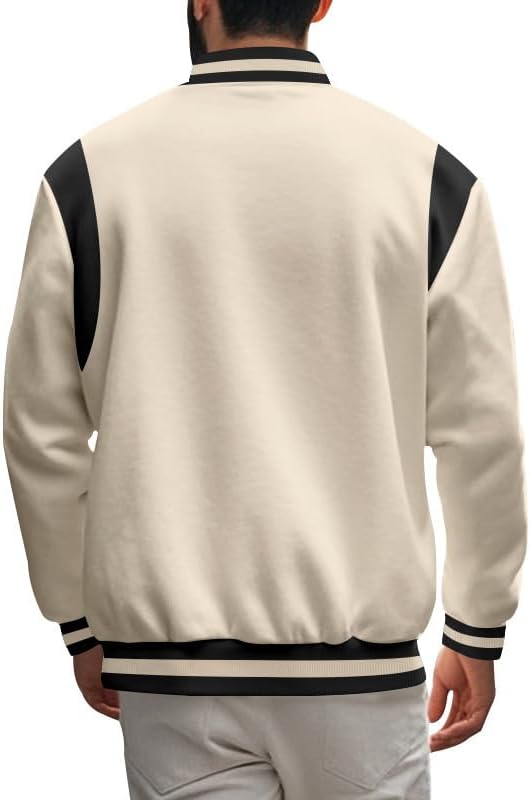 Men's West Coast Jacket - Fall Winter Cardigan Style Button Front Loose Baseball Coat for Vacation Daily Life - Image 5