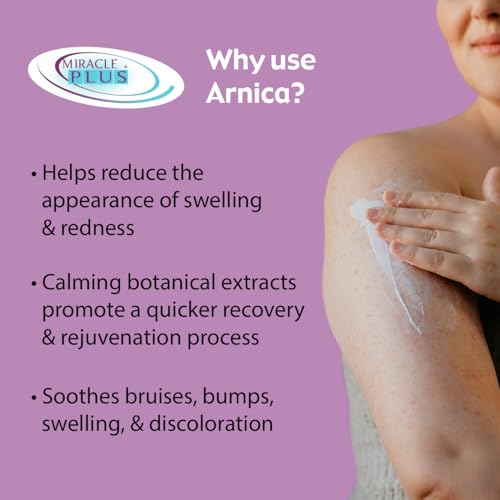 image for Miracle Plus Arnica Cream Bruise Relief Lotion For Bruising And Swelli