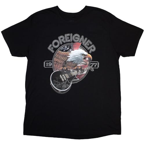 T-shirt Foreigner Juke Box Heroes Eagle résistant et respirant en pur coton